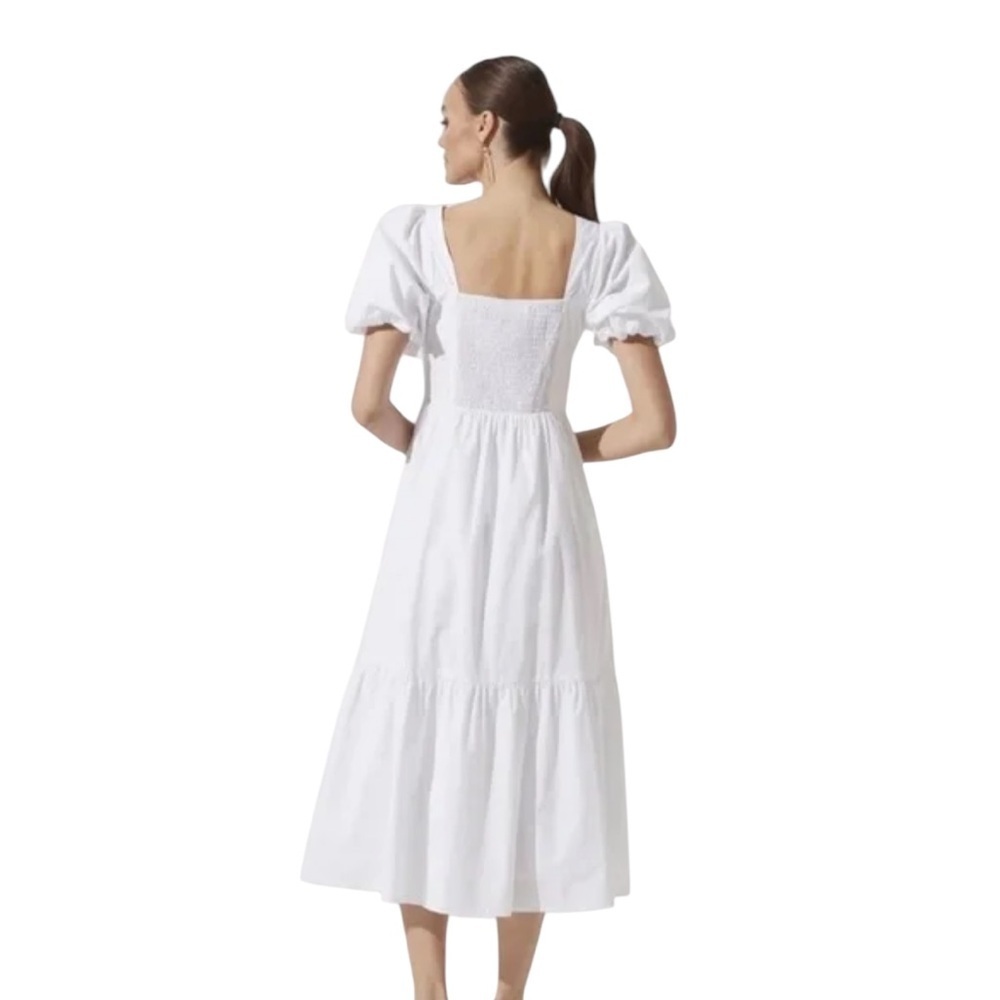 ASTR Poplin Tiered Maxi Dress in White Size XS - Picture 2 of 15